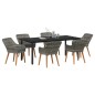 vidaXL Set da Pranzo da Giardino 7 Pezzi Grigio in Polyrattan vidaXL Set da Pranzo da Giardino 7 Pezzi Grigio in Polyrattan