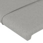 Testiera ad Orecchio Grigio Chiaro 183x16x118/128 cm in Tessuto Testiera ad Orecchio Grigio Chiaro 183x16x118/128 cm in Tessuto