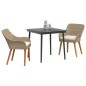 vidaXL Set da pranzo da giardino 3 pezzi beige in rattan sintetico vidaXL Set da pranzo da giardino 3 pezzi beige in rattan sintetico