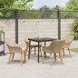 vidaXL Set da pranzo per il giardino 5 pezzi Beige in polirattan vidaXL Set da pranzo per il giardino 5 pezzi Beige in polirattan