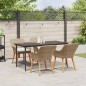 vidaXL Set da pranzo da giardino 5 pezzi in polirattan beige vidaXL Set da pranzo da giardino 5 pezzi in polirattan beige