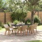 vidaXL Set da pranzo da giardino 7 pezzi beige in rattan sintetico vidaXL Set da pranzo da giardino 7 pezzi beige in rattan sintetico