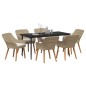 vidaXL Set da pranzo da giardino 7 pezzi beige in rattan sintetico vidaXL Set da pranzo da giardino 7 pezzi beige in rattan sintetico