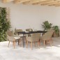 vidaXL Set da pranzo da giardino 7 pezzi beige in rattan sintetico vidaXL Set da pranzo da giardino 7 pezzi beige in rattan sintetico