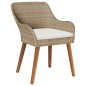 vidaXL Set da pranzo da giardino 7 pezzi beige in rattan sintetico vidaXL Set da pranzo da giardino 7 pezzi beige in rattan sintetico