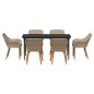 vidaXL Set da pranzo da giardino 7 pezzi beige in rattan sintetico vidaXL Set da pranzo da giardino 7 pezzi beige in rattan sintetico