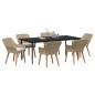 vidaXL Set da Pranzo da Giardino 7 Pezzi Beige in Polyrattan