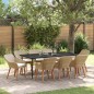 vidaXL Set da Pranzo da Giardino in Rattan Sintetico Beige vidaXL Set da Pranzo da Giardino in Rattan Sintetico Beige