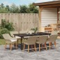 vidaXL Set da Pranzo da Giardino in Rattan Sintetico Beige vidaXL Set da Pranzo da Giardino in Rattan Sintetico Beige