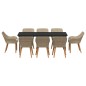 vidaXL Set da Pranzo da Giardino in Rattan Sintetico Beige vidaXL Set da Pranzo da Giardino in Rattan Sintetico Beige