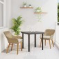 vidaXL Set da Pranzo da Giardino 3 Pezzi Beige in Polyrattan vidaXL Set da Pranzo da Giardino 3 Pezzi Beige in Polyrattan