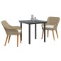 vidaXL Set da Pranzo da Giardino 3 Pezzi Beige in Polyrattan vidaXL Set da Pranzo da Giardino 3 Pezzi Beige in Polyrattan