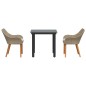 vidaXL Set da Pranzo da Giardino 3 Pezzi Beige in Polyrattan vidaXL Set da Pranzo da Giardino 3 Pezzi Beige in Polyrattan