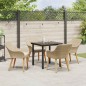 vidaXL Set da Pranzo per Giardino da 5 pezzi in Rattan Poliestere Beige vidaXL Set da Pranzo per Giardino da 5 pezzi in Rattan Poliestere Beige