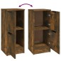 Credenze 2 pz Rovere Fumo 30x30x70 cm in Legno Multistrato Credenze 2 pz Rovere Fumo 30x30x70 cm in Legno Multistrato