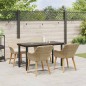 vidaXL Set da Pranzo da Giardino 5 Pezzi Beige in Rattan Sintetico vidaXL Set da Pranzo da Giardino 5 Pezzi Beige in Rattan Sintetico