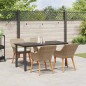 vidaXL Set da Pranzo Giardino 5 Pezzi Beige in Polyrattan vidaXL Set da Pranzo Giardino 5 Pezzi Beige in Polyrattan