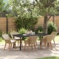 vidaXL Set da pranzo da giardino 7 pezzi beige in rattan sintetico vidaXL Set da pranzo da giardino 7 pezzi beige in rattan sintetico
