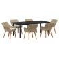 vidaXL Set da pranzo da giardino 7 pezzi beige in rattan sintetico vidaXL Set da pranzo da giardino 7 pezzi beige in rattan sintetico