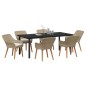 vidaXL Set da pranzo da giardino 7 pezzi beige in rattan sintetico vidaXL Set da pranzo da giardino 7 pezzi beige in rattan sintetico