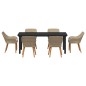 vidaXL Set da pranzo da giardino 7 pezzi beige in rattan sintetico vidaXL Set da pranzo da giardino 7 pezzi beige in rattan sintetico