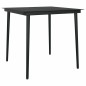 vidaXL Set da pranzo 3 pcs Grigio chiaro e nero 80 cm x 80 cm vidaXL Set da pranzo 3 pcs Grigio chiaro e nero 80 cm x 80 cm
