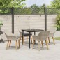 vidaXL Set da pranzo 5 pcs Grigio chiaro e nero 80 cm x 80 cm vidaXL Set da pranzo 5 pcs Grigio chiaro e nero 80 cm x 80 cm