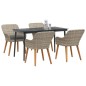 vidaXL Set da pranzo 5 pcs Grigio chiaro e nero Large vidaXL Set da pranzo 5 pcs Grigio chiaro e nero Large