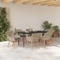 vidaXL Set da pranzo 7 pcs Grigio chiaro e nero Large vidaXL Set da pranzo 7 pcs Grigio chiaro e nero Large