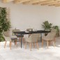 vidaXL Set da pranzo 7 pcs Grigio chiaro e nero Large vidaXL Set da pranzo 7 pcs Grigio chiaro e nero Large