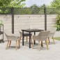 vidaXL Set da pranzo 5 pcs Grigio chiaro e nero Media vidaXL Set da pranzo 5 pcs Grigio chiaro e nero Media