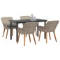 vidaXL Set da pranzo 5 pcs Grigio chiaro e nero 140 x 70 x 74 cm vidaXL Set da pranzo 5 pcs Grigio chiaro e nero 140 x 70 x 74 cm