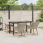 vidaXL Set da pranzo 5 pcs Grigio chiaro e nero 140 x 70 x 74 cm vidaXL Set da pranzo 5 pcs Grigio chiaro e nero 140 x 70 x 74 cm