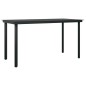 vidaXL Set da pranzo 5 pcs Grigio chiaro e nero 140 x 70 x 74 cm vidaXL Set da pranzo 5 pcs Grigio chiaro e nero 140 x 70 x 74 cm