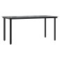 vidaXL Set da pranzo 7 pcs Grigio chiaro e nero 160 x 80 x 74 cm vidaXL Set da pranzo 7 pcs Grigio chiaro e nero 160 x 80 x 74 cm