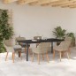 vidaXL Set da pranzo 7 pcs Grigio chiaro e nero 200x100x74 cm vidaXL Set da pranzo 7 pcs Grigio chiaro e nero 200x100x74 cm