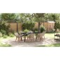 vidaXL Set da pranzo 7 pcs Grigio chiaro e nero 200x100x74 cm vidaXL Set da pranzo 7 pcs Grigio chiaro e nero 200x100x74 cm