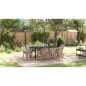 vidaXL Set da pranzo 9 pcs Grigio chiaro e nero 200x100x74 cm vidaXL Set da pranzo 9 pcs Grigio chiaro e nero 200x100x74 cm