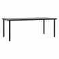 vidaXL Set da pranzo 9 pcs Grigio chiaro e nero 200x100x74 cm vidaXL Set da pranzo 9 pcs Grigio chiaro e nero 200x100x74 cm