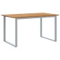 vidaXL Set da Pranzo per Giardino da 5 Pezzi in Legno di Acacia Solido e Metallo vidaXL Set da Pranzo per Giardino da 5 Pezzi in Legno di Acacia Solido e Metallo