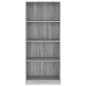 Libreria 4 Ripiani Grigio Sonoma 60x24x142 cm Legno Multistrato Libreria 4 Ripiani Grigio Sonoma 60x24x142 cm Legno Multistrato