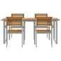 vidaXL Set da Pranzo da Giardino 5 Pezzi in Legno Massello di Acacia e Metallo vidaXL Set da Pranzo da Giardino 5 Pezzi in Legno Massello di Acacia e Metallo