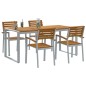 vidaXL Set da Pranzo da Giardino in Legno Massello di Acacia e Metallo vidaXL Set da Pranzo da Giardino in Legno Massello di Acacia e Metallo
