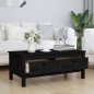 Tavolino da Salotto Nero 100x50x40 cm Legno Massello di Pino Tavolino da Salotto Nero 100x50x40 cm Legno Massello di Pino