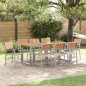 vidaXL Sedie da Giardino Impilabili 8 pcs Acciaio Grigio e Legno Massello di Acacia vidaXL Sedie da Giardino Impilabili 8 pcs Acciaio Grigio e Legno Massello di Acacia