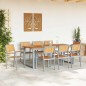 vidaXL Sedie da Giardino Impilabili 8 pcs Acciaio Grigio e Legno Massello di Acacia vidaXL Sedie da Giardino Impilabili 8 pcs Acciaio Grigio e Legno Massello di Acacia