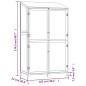 Capanno da Giardino Marrone 102x52x174,5cm Legno Massello Abete