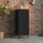 Credenza Nera 34,5x34x90 cm in Legno Multistrato Credenza Nera 34,5x34x90 cm in Legno Multistrato