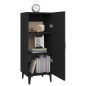 Credenza Nera 34,5x34x90 cm in Legno Multistrato Credenza Nera 34,5x34x90 cm in Legno Multistrato
