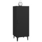 Credenza Nera 34,5x34x90 cm in Legno Multistrato Credenza Nera 34,5x34x90 cm in Legno Multistrato
